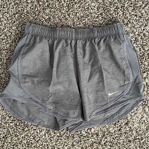 Grey Nike running shorts